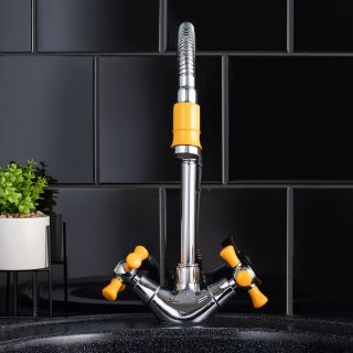 Смеситель для кухни РМС SL92YW-279F хром/жёлтый